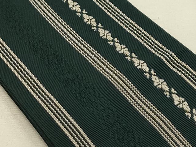 平和屋着物●男性　本場筑前博多織　角帯　献上　正絹　逸品　AABJ7427sx