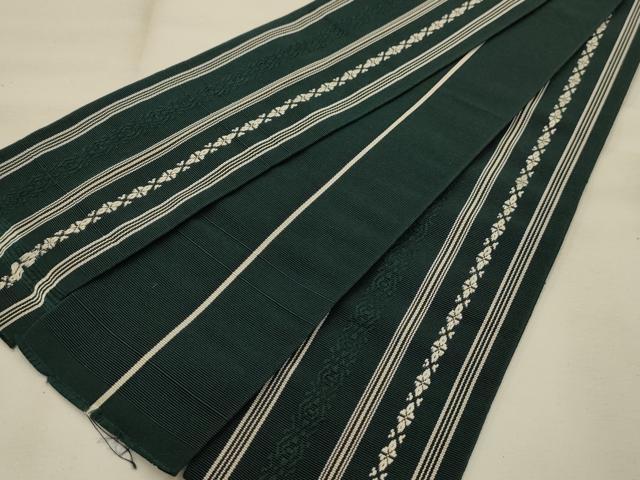 平和屋着物●男性　本場筑前博多織　角帯　献上　正絹　逸品　AABJ7427sx