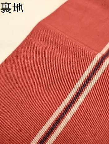 平和屋着物●本場筑前博多織　半幅帯　花間道　証紙付き　正絹　逸品　AABJ7432sx