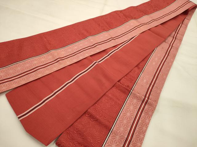 平和屋着物●本場筑前博多織　半幅帯　花間道　証紙付き　正絹　逸品　AABJ7432sx