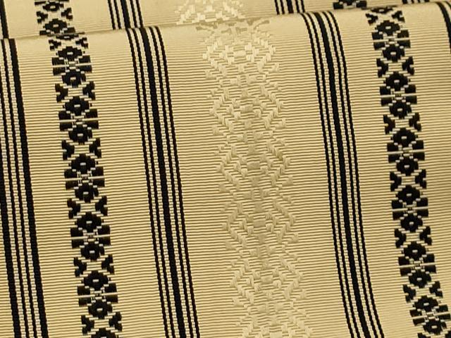 平和屋着物●本場筑前博多織　半幅帯　献上　証紙付き　正絹　逸品　AABJ7438sx