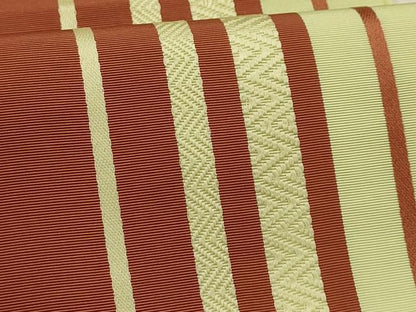 平和屋着物●本場筑前博多織　半幅帯　間道　一重帯　正絹　逸品　AABJ7443sx