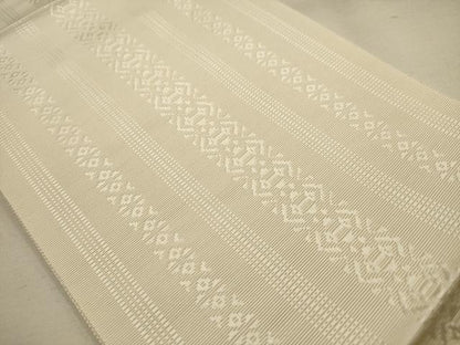平和屋着物●本場筑前博多織　半幅帯　献上　一重帯　正絹　逸品　AABJ7445sx
