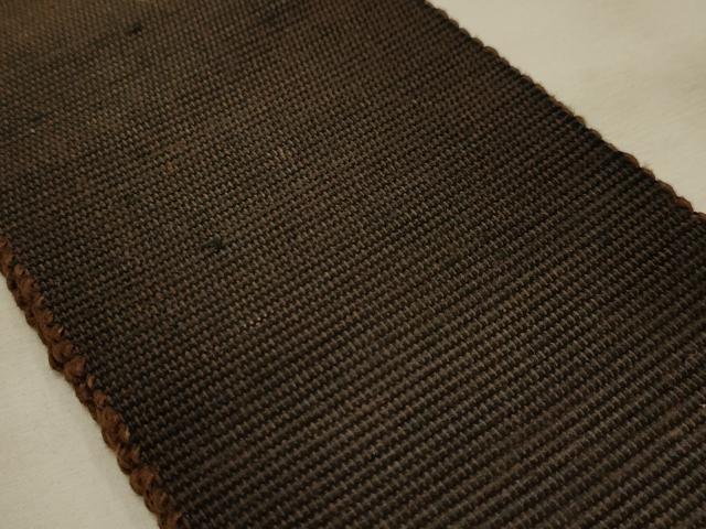 平和屋着物●男性　角帯　赤墨色　一重帯　正絹　逸品　AABJ7470sx
