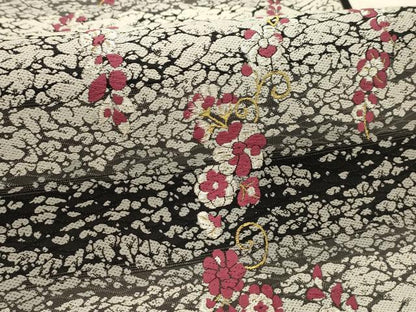平和屋着物●六通柄袋帯　唐織　枝垂れ花唐草文　金銀糸　ますいわ屋扱い　正絹　逸品　AABJ7493sx