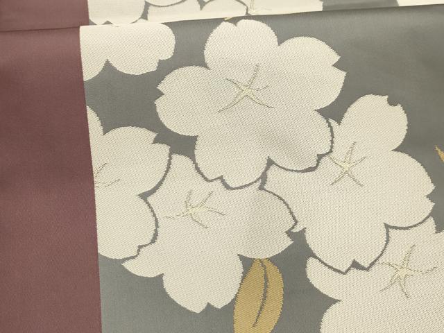 平和屋着物●世界的人形師　辻村寿三郎　ジュサブロー　六通柄袋帯　舞桜文　正絹　逸品　AABJ7507sx