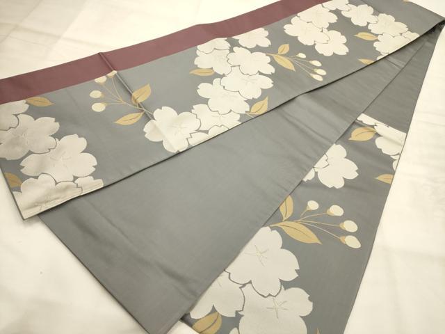 平和屋着物●世界的人形師　辻村寿三郎　ジュサブロー　六通柄袋帯　舞桜文　正絹　逸品　AABJ7507sx