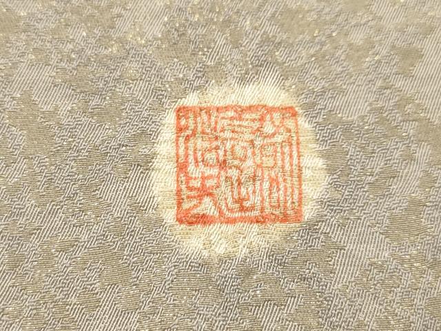 平和屋着物●太鼓柄袋帯　作家物　辻が花　絞り　金通し地　正絹　逸品　AABJ7508sx