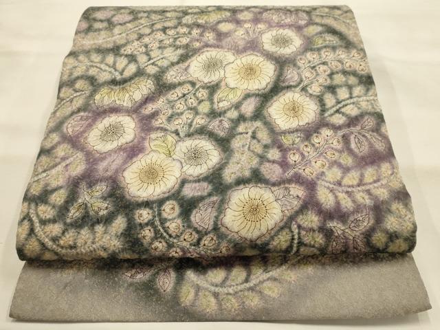 平和屋着物●太鼓柄袋帯　作家物　辻が花　絞り　金通し地　正絹　逸品　AABJ7508sx
