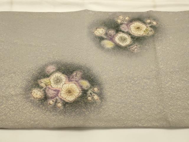 平和屋着物●太鼓柄袋帯　作家物　辻が花　絞り　金通し地　正絹　逸品　AABJ7508sx