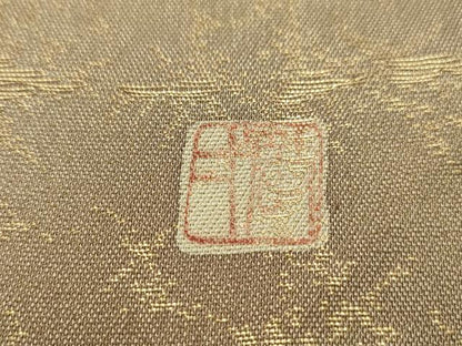 平和屋着物●西陣　太鼓柄袋帯　作家物　辻が花　絞り　証紙付き　正絹　逸品　AABJ7509sx