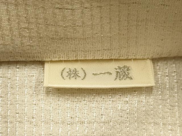 平和屋着物●太鼓柄袋帯　更紗花文　銀糸　正絹　逸品　AABJ7523sx