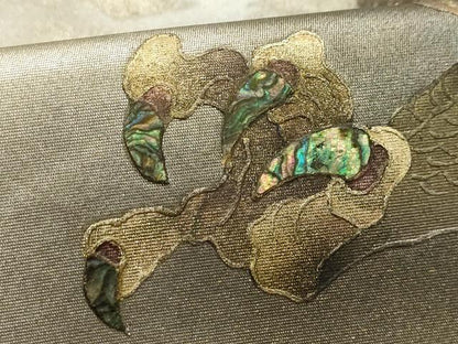 平和屋着物●友禅作家　大槻純　太鼓柄袋帯　螺鈿　龍　金彩　引箔　さが美扱い　正絹　逸品　AABJ7525sx