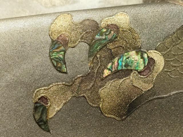 平和屋着物●友禅作家　大槻純　太鼓柄袋帯　螺鈿　龍　金彩　引箔　さが美扱い　正絹　逸品　AABJ7525sx