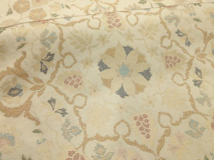 平和屋着物●六通柄　本袋帯　更紗花文　金糸　正絹　逸品　AABJ7530sx