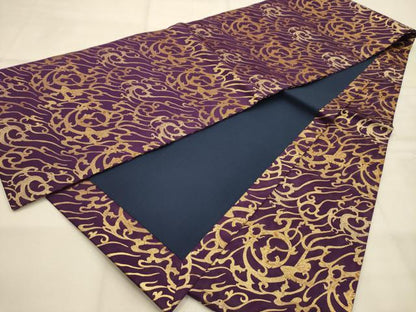 平和屋着物●全通柄九寸開き名古屋帯 鳳凰 金糸 正絹 逸品 AABJ7535sx
