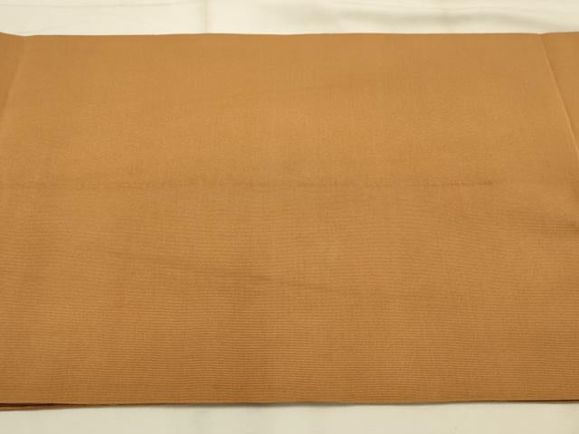 平和屋着物●爪搔き本綴れ 八寸名古屋帯 色無地 紅鬱金色 正絹 逸品 AABJ7544sx