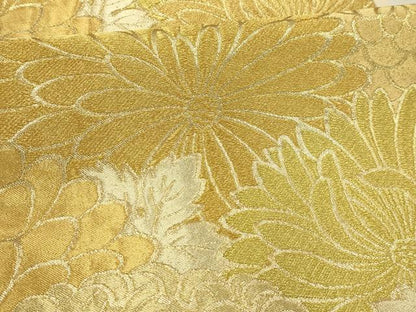 平和屋着物●西陣　川島織物　六通柄　本袋帯　菊尽くし　金糸　正絹　逸品　AABJ7545sx