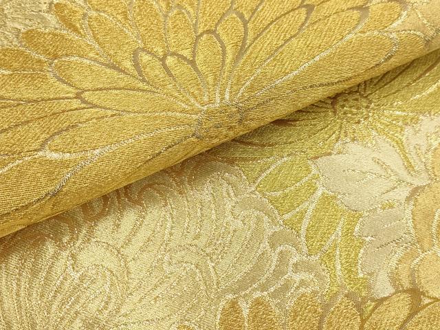 平和屋着物●西陣　川島織物　六通柄　本袋帯　菊尽くし　金糸　正絹　逸品　AABJ7545sx