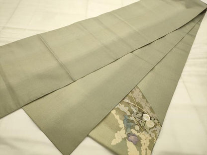 平和屋着物●太鼓柄袋帯　草花文　金糸　やまと誂製　正絹　逸品　AABJ7547sx