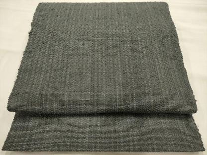 平和屋着物●八寸名古屋帯 紬地 灰色 正絹 逸品 AABJ7554sx