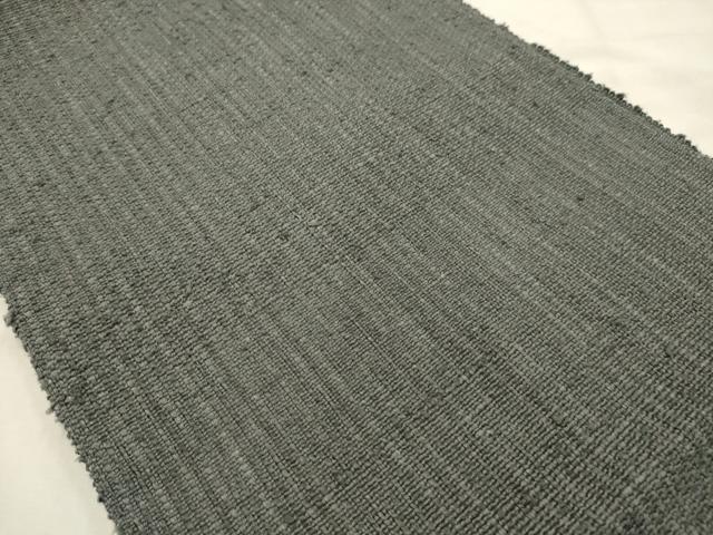 平和屋着物●八寸名古屋帯 紬地 灰色 正絹 逸品 AABJ7554sx