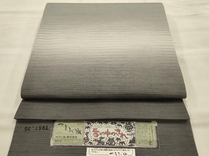 平和屋着物●太鼓柄袋帯　本塩沢　やまだ織　霞文　証紙付き　正絹　逸品　AABJ7555sx
