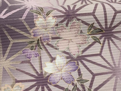 平和屋着物●両面六通柄袋帯　作家物　舞桜文　金彩　正絹　逸品　AABJ7581sx
