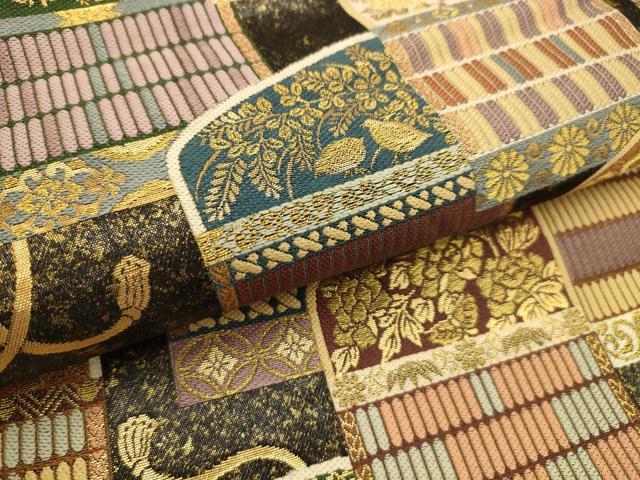平和屋着物●六通柄袋帯　逸品の綾　金糸　引箔　正絹　逸品　AABJ7582sx