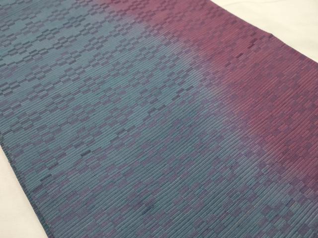 平和屋着物●菅原工房　菅原結作　漢方染紬　両面　両方向　全通柄袋帯　紬地　霞文　間道　やまと誂製　正絹　逸品　AABJ7586sx