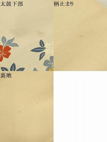 平和屋着物●六通柄袋帯　唐織　風景文　金糸　正絹　逸品　AABJ7596sx