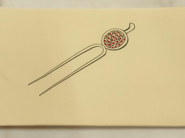 平和屋着物●塩瀬 九寸名古屋帯 作家物 かつら 正絹 逸品 AABJ7606sx
