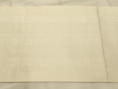 平和屋着物●博多織　八寸名古屋帯　献上　鳥の子色　AABJ7608sx
