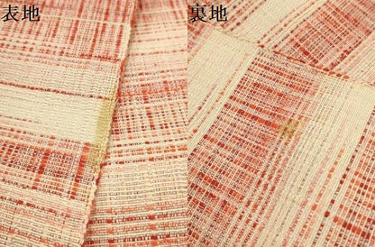 平和屋着物●半幅帯　江戸袖　格子　正絹　逸品　AABJ7612sx