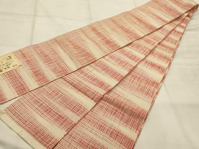 平和屋着物●半幅帯　江戸袖　格子　正絹　逸品　AABJ7612sx