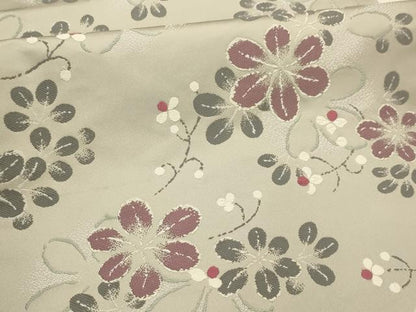 平和屋着物●六通柄袋帯　唐織　舞花文　正絹　逸品　AABJ7635sx