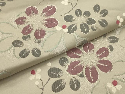 平和屋着物●六通柄袋帯　唐織　舞花文　正絹　逸品　AABJ7635sx