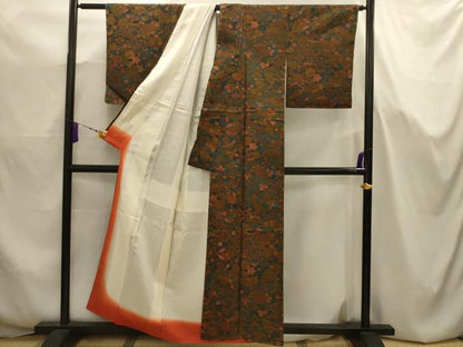 平和屋着物■上質な小紋　孔雀更紗花文　正絹　逸品　AABJ7652sx