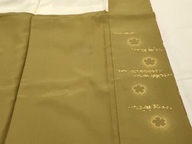 平和屋着物■訪問着　駒刺繍　草花文　暈し染め　金彩　正絹　逸品　AABJ7654sx
