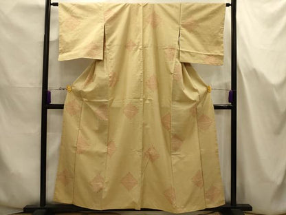 平和屋着物■上質な紬　双鶴文　正絹　逸品　AABJ7656sx
