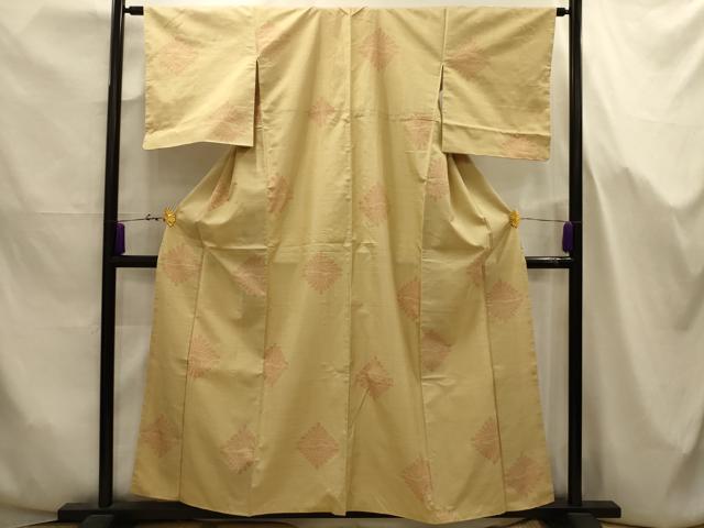 平和屋着物■上質な紬　双鶴文　正絹　逸品　AABJ7656sx