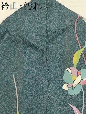 平和屋着物■上質な小紋　草花文　金彩　正絹　逸品　AABJ7665sx