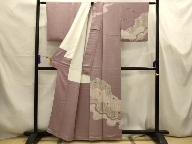 平和屋着物■訪問着　絞り　刺繍　道長吉祥花文　正絹　逸品　AABJ7666sx