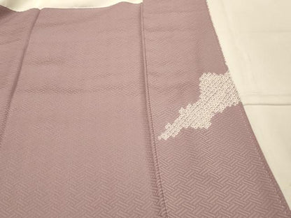 平和屋着物■訪問着　絞り　刺繍　道長吉祥花文　正絹　逸品　AABJ7666sx
