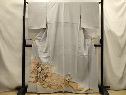 平和屋着物■豪華色留袖　花鳥文　暈し染め　金銀彩　正絹　逸品　AABJ7670sx