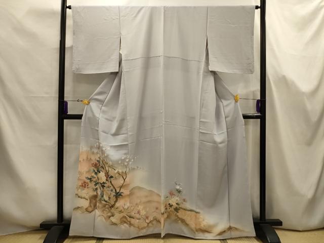 平和屋着物■豪華色留袖　花鳥文　暈し染め　金銀彩　正絹　逸品　AABJ7670sx