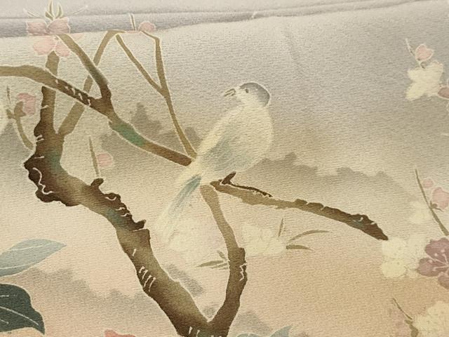 平和屋着物■豪華色留袖　花鳥文　暈し染め　金銀彩　正絹　逸品　AABJ7670sx