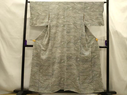 平和屋着物■上質な小紋　草花文　正絹　逸品　AABJ7671sx