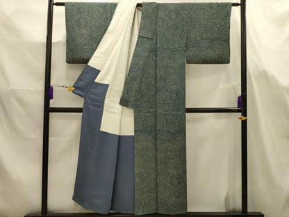 平和屋着物■上質な小紋　丸文　正絹　逸品　AABJ7672sx