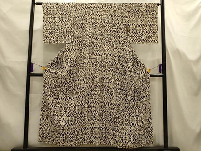 平和屋着物■上質な小紋　唐草文　正絹　逸品　AABJ7676sx